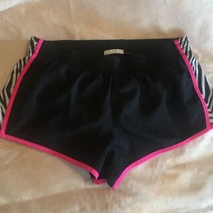 BLACK, WHITE , AND HOT PINK SHORTS  SIZE  M BY SO